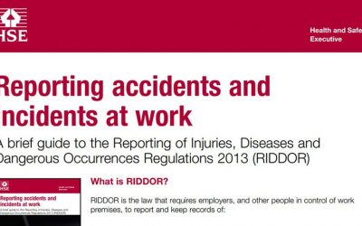 What is RIDDOR and do I need to bother with It?